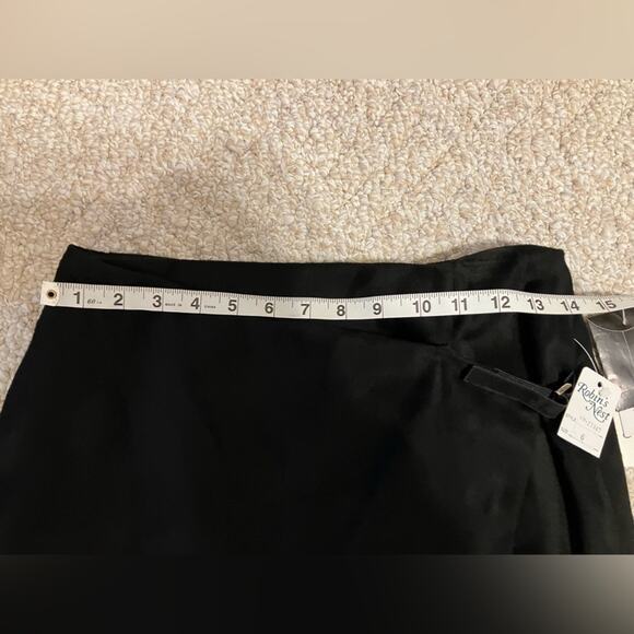 Finity Studio Wrap Front Skirt Black New Womens size 6 secretary classic mobwife - Picture 9 of 10